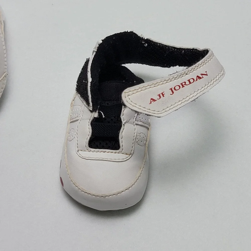 Nike Air Jordan AJF 9 size 1c infant/toddler shoes‎ white red and black 2008